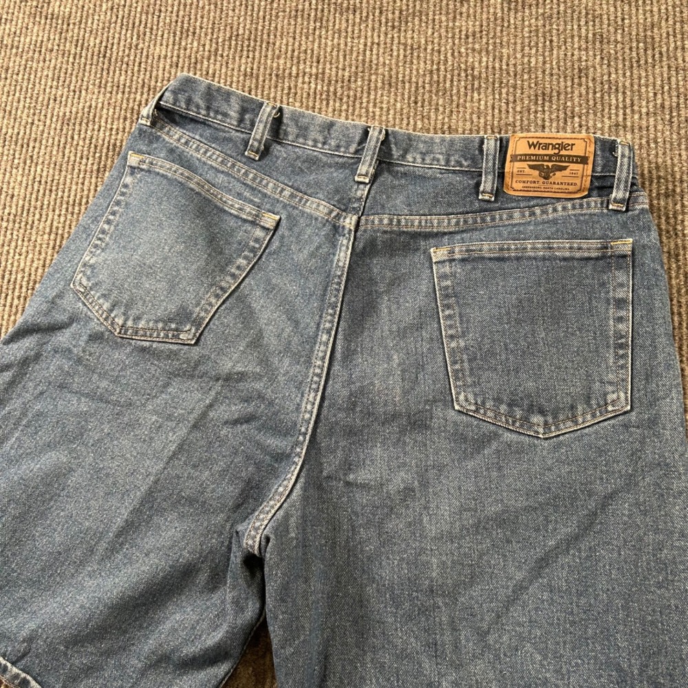 Wrangler Relaxed Fit Denim Shorts Mens 36 Blue Cotton‎ Casual Workwear Rodeocore